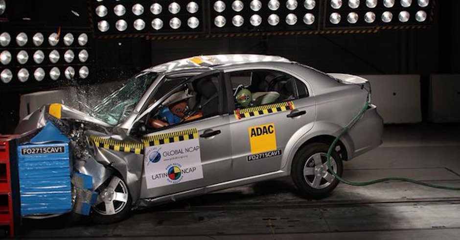 Aveo: un coche muy inseguro sin frenos ABS.